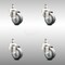 Service Caster 3 Inch 316SS Thermoplastic Rubber Wheel Swivel 3/8 Inch Threaded Stem Caster Set SCC-SS316TS20S314-TPRB-381615-4 - alternate 2